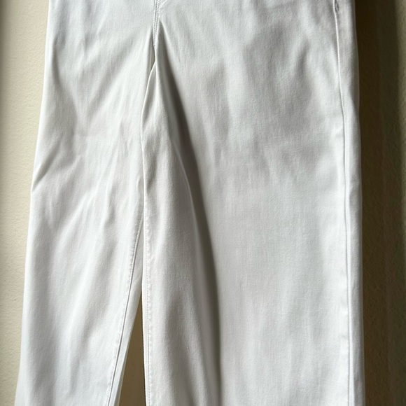 Spanx 20312R Stretch Twill Cropped Wide Leg Khaki pull on ankle Pants White Sz M - Picture 7 of 16